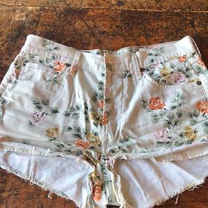 Citizens of humanity floral Jean shorts